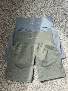 NVGTN High-Waist Women’s Shorts – Olive and Gray